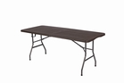 MESA PLEGABLE POLIETILENO MARRON
