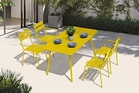 MESA ACERO AMARILLA LIBIA