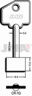 LLAVE EN BRUTO GORJA LATON