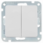 CONMUTADOR EMPOTRAR DOBLE BLANCO